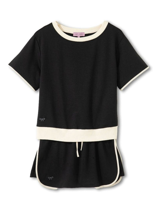 Black Activewear Skort Set