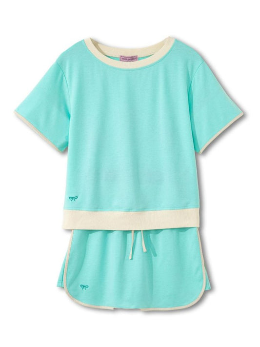 Turquoise Activewear Skort Set