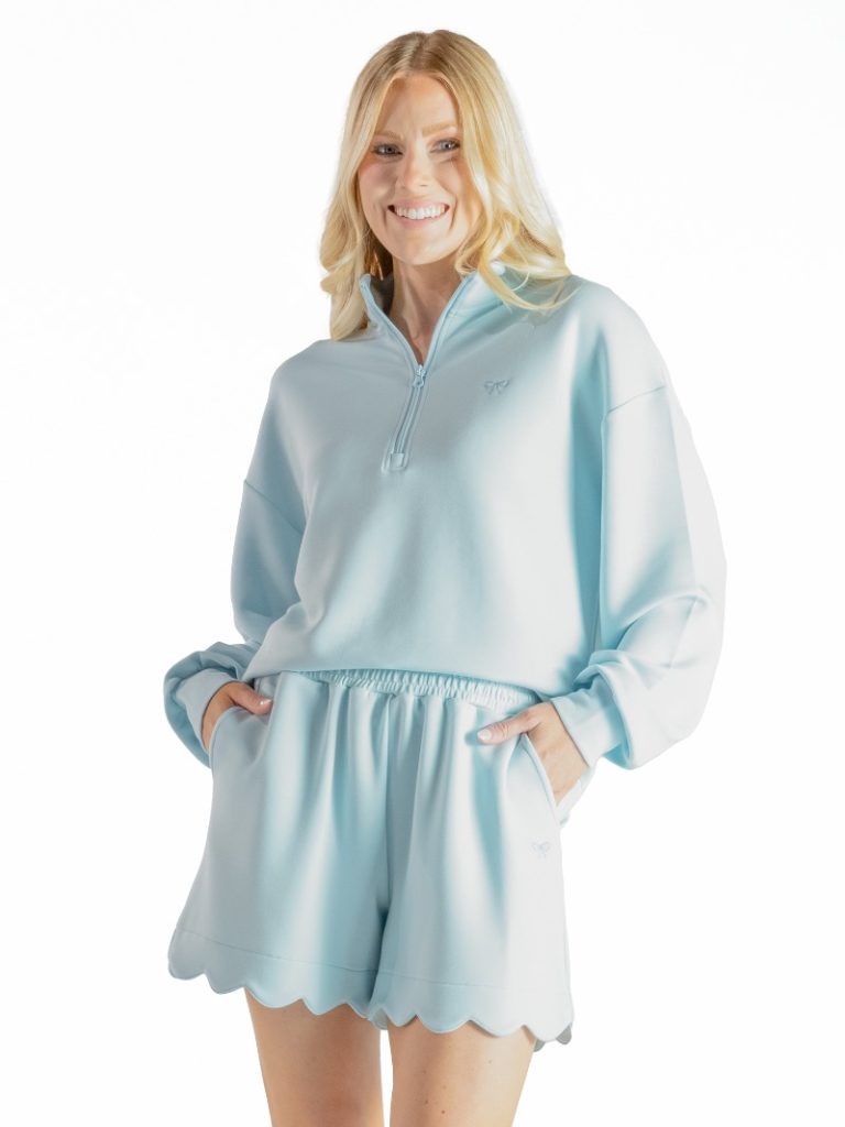 Robin Egg Scalloped Shorts