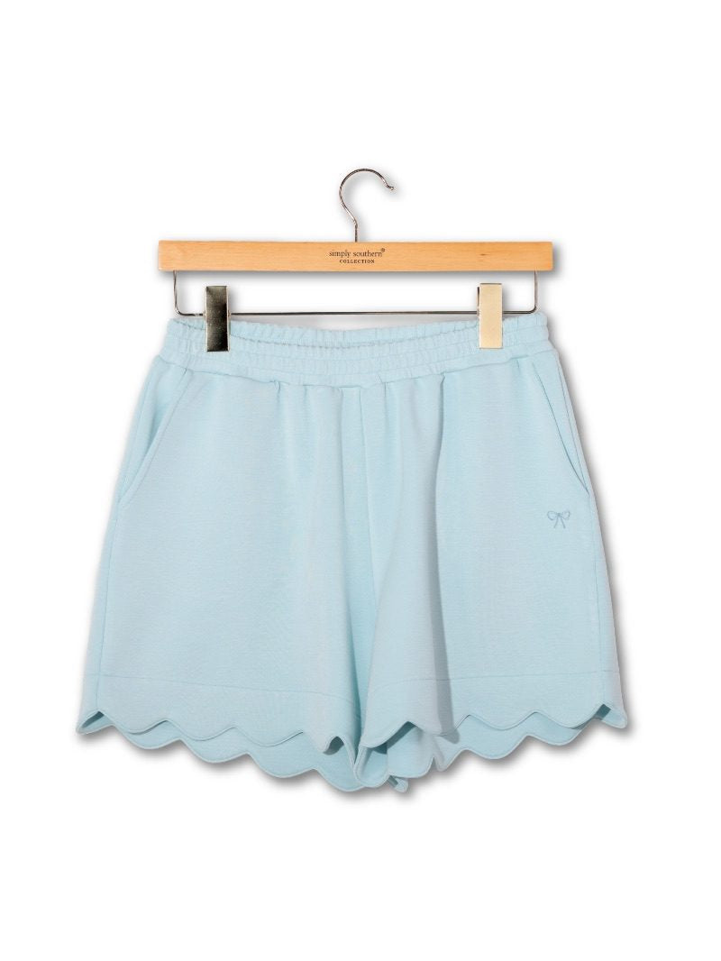 Robin Egg Scalloped Shorts
