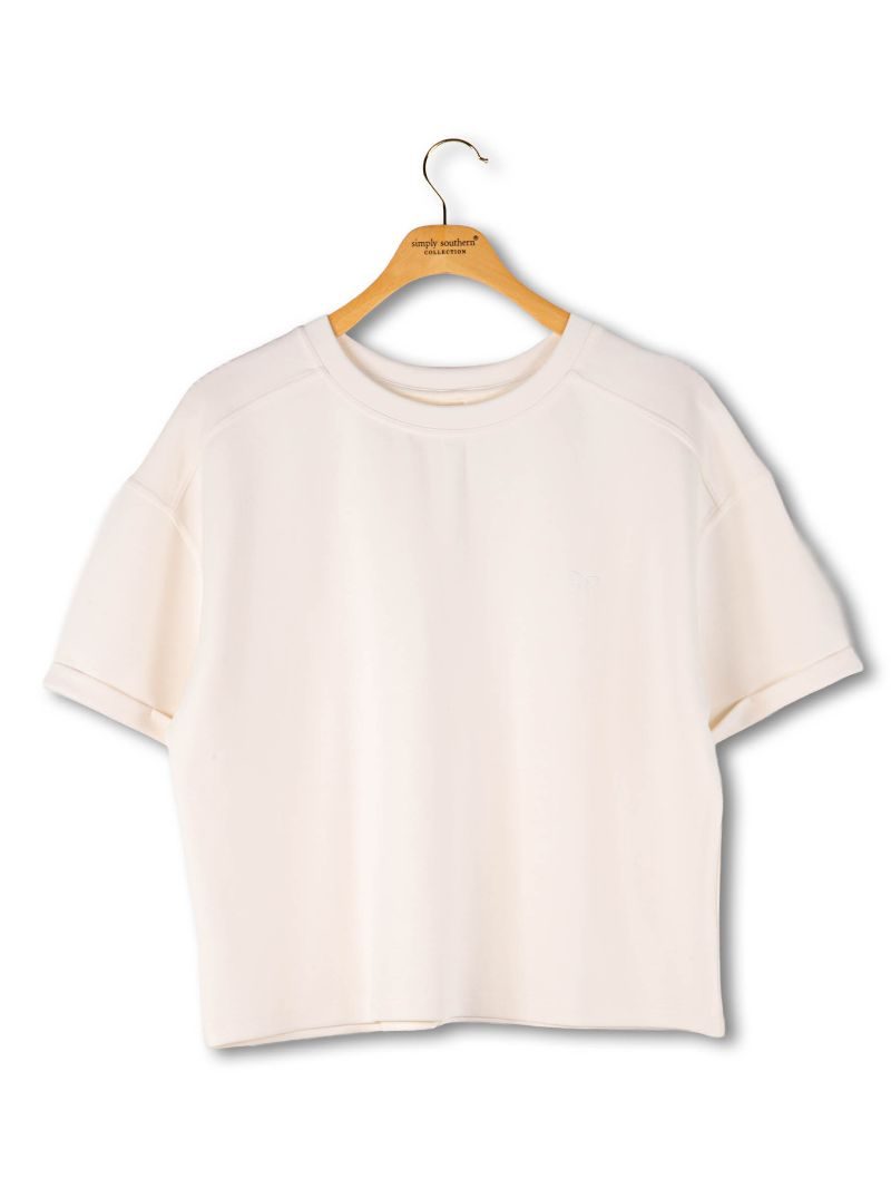 Pearl Cropped Lounge Tee