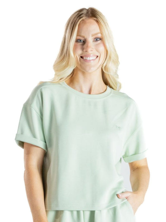 Sage Green Cropped Lounge Tee