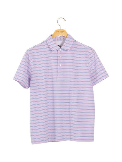 Boy's Purple Stripe UPF Polo