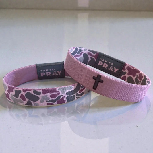 Tap To Pray™ Wristbands - River Rock Camo Lilac