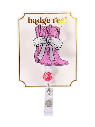 Boots with Bow Badge Reel