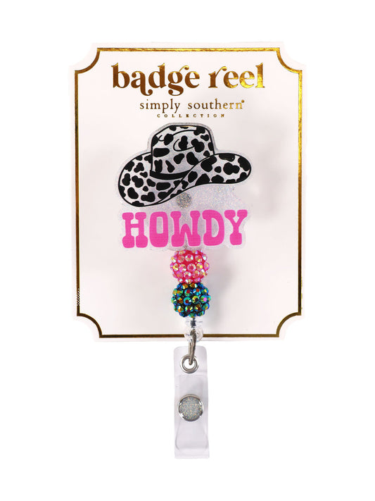 Howdy Cowgirl Hat Badge Reel