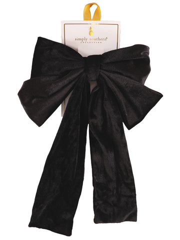 Black Velvet Hair Bow