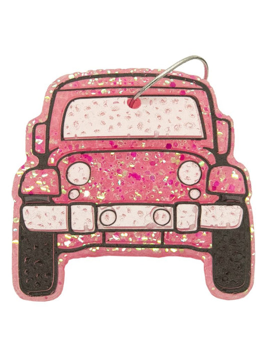 Pink Glitter Jeep Car Freshie
