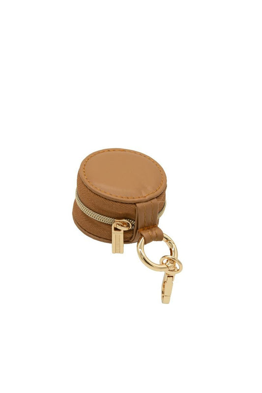Coco Leather Keychain Jewelry Case