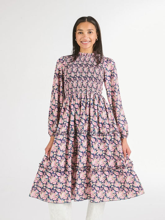 Dark Bloom Avery Tiered Dress