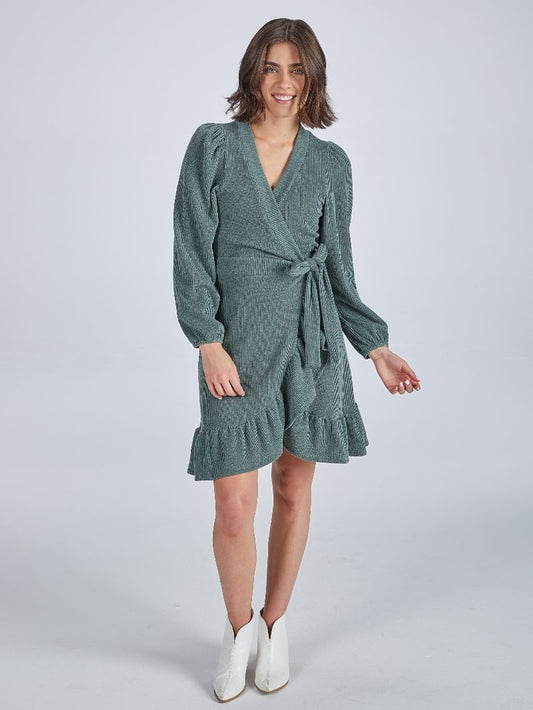 Jade Knit Wrap Dress
