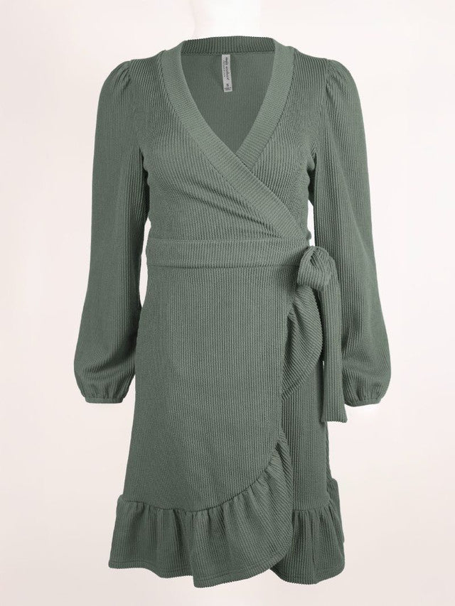 Jade Knit Wrap Dress