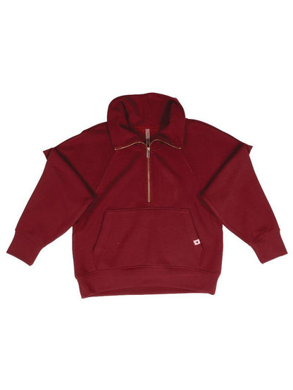 Bordeaux Raglan Halfzip Pullover