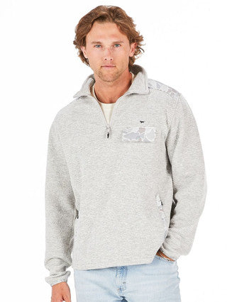 Men's Heather Grey Wesley Quarter Zip Pullover