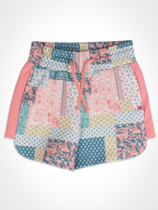 Quilted Pattern Printed Lounge Shorts