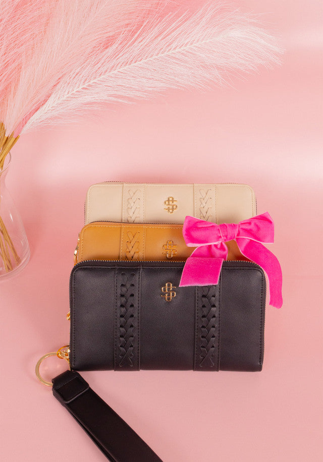 Black Leather Soleil Wallet