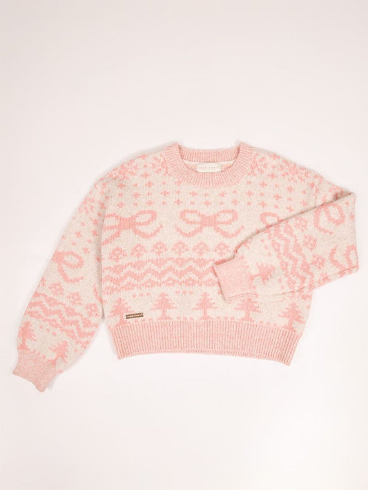 Pink Felicity Bow Sweater