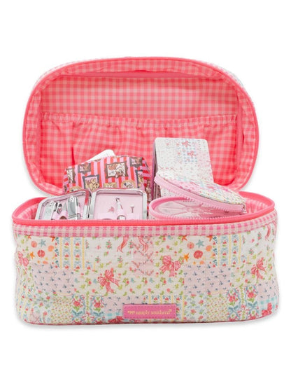Quilted Ribbon Quilted Makeup Case