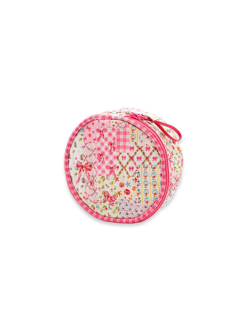 Quilted Ribbon Quilted Round Cosmo Bag