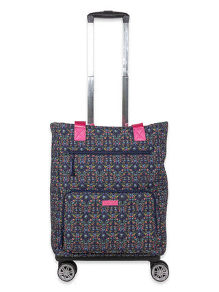 Ribbon Flower Swivel Rolling Tote
