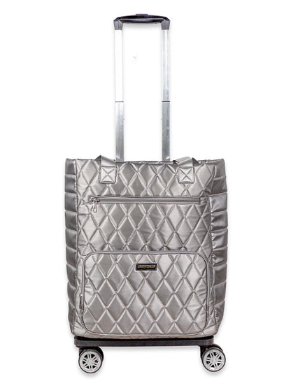 Silver Swivel Rolling Tote