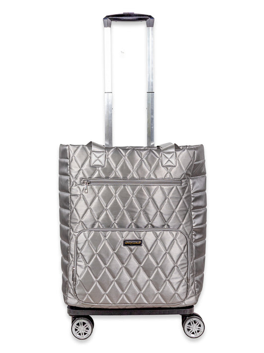 Silver Swivel Rolling Tote