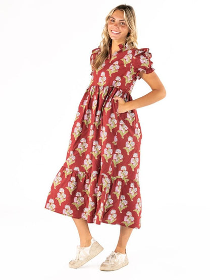 Maroon Harper Dress