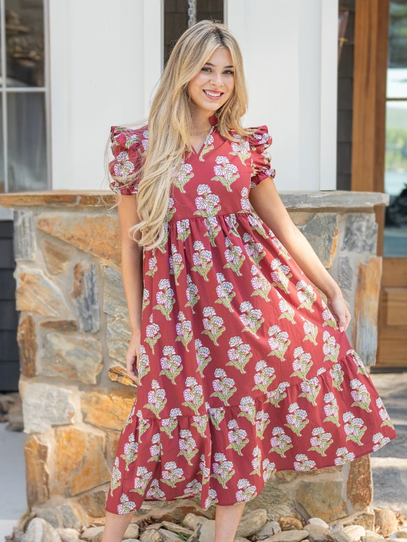 Maroon Harper Dress
