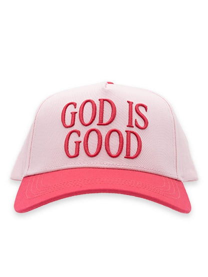 God Is Good Pink Trucker Hat
