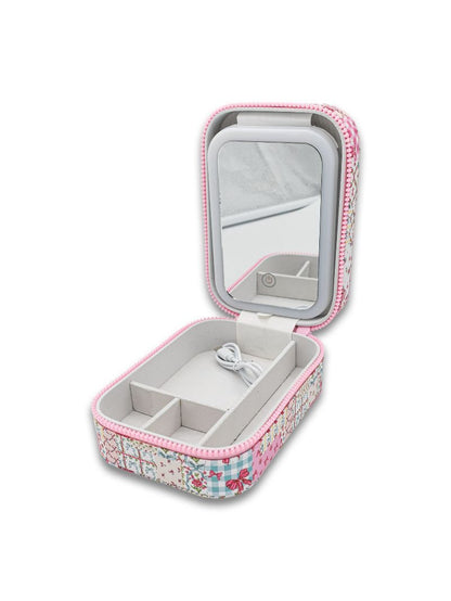 Quilted Ribbon Light Up Jewelry Box