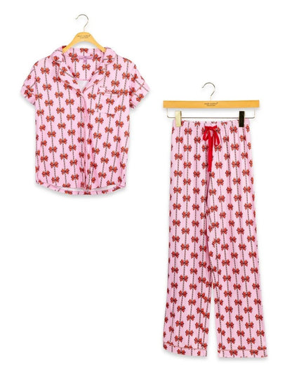 Youth Peppermint Bow Simply Soft Pajama Pant Set