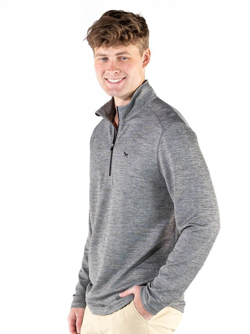 Men's Heather Lead Quarter Zip Pullover