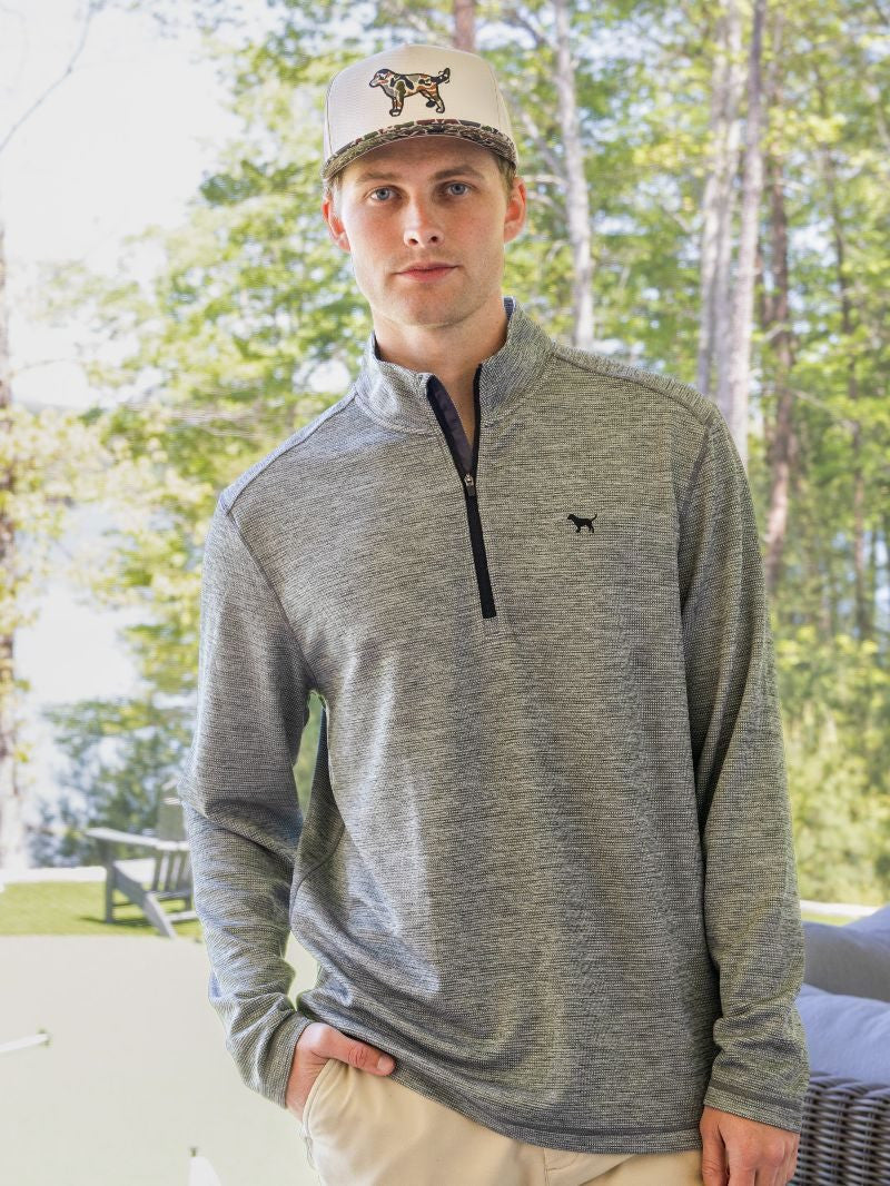 Men's Heather Lead Quarter Zip Pullover
