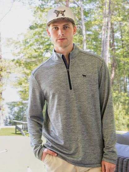 Men's Heather Lead Quarter Zip Pullover