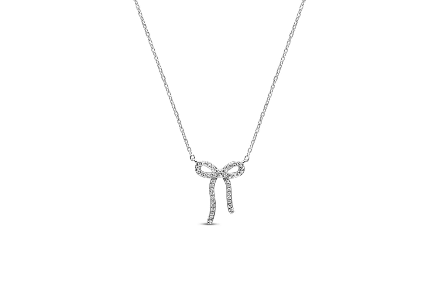 Sterling Silver Beautiful Tied Together Bow - A Charming Story