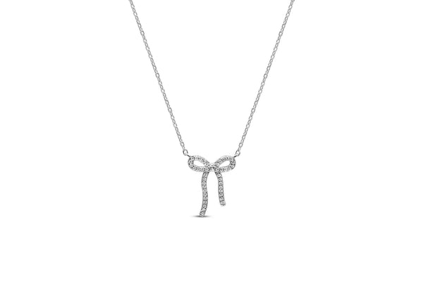 Sterling Silver Beautiful Tied Together Bow - A Charming Story