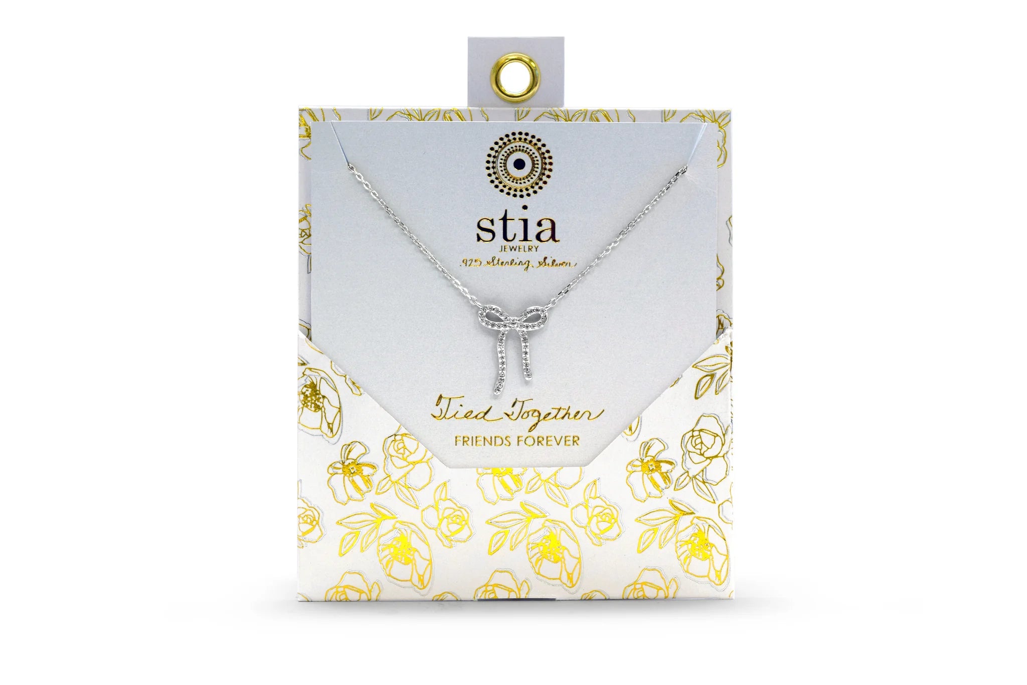 Sterling Silver Beautiful Tied Together Bow - A Charming Story