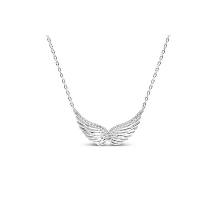 Sterling Silver Guardian Angel Wings Necklace - A Charming Story