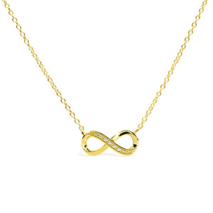 Gold Charm & Plain Chain - Beyond Infinity Necklace