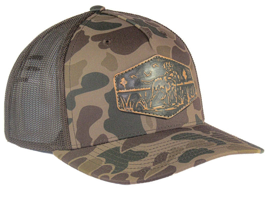 Dog Old School Camo Trucker Hat