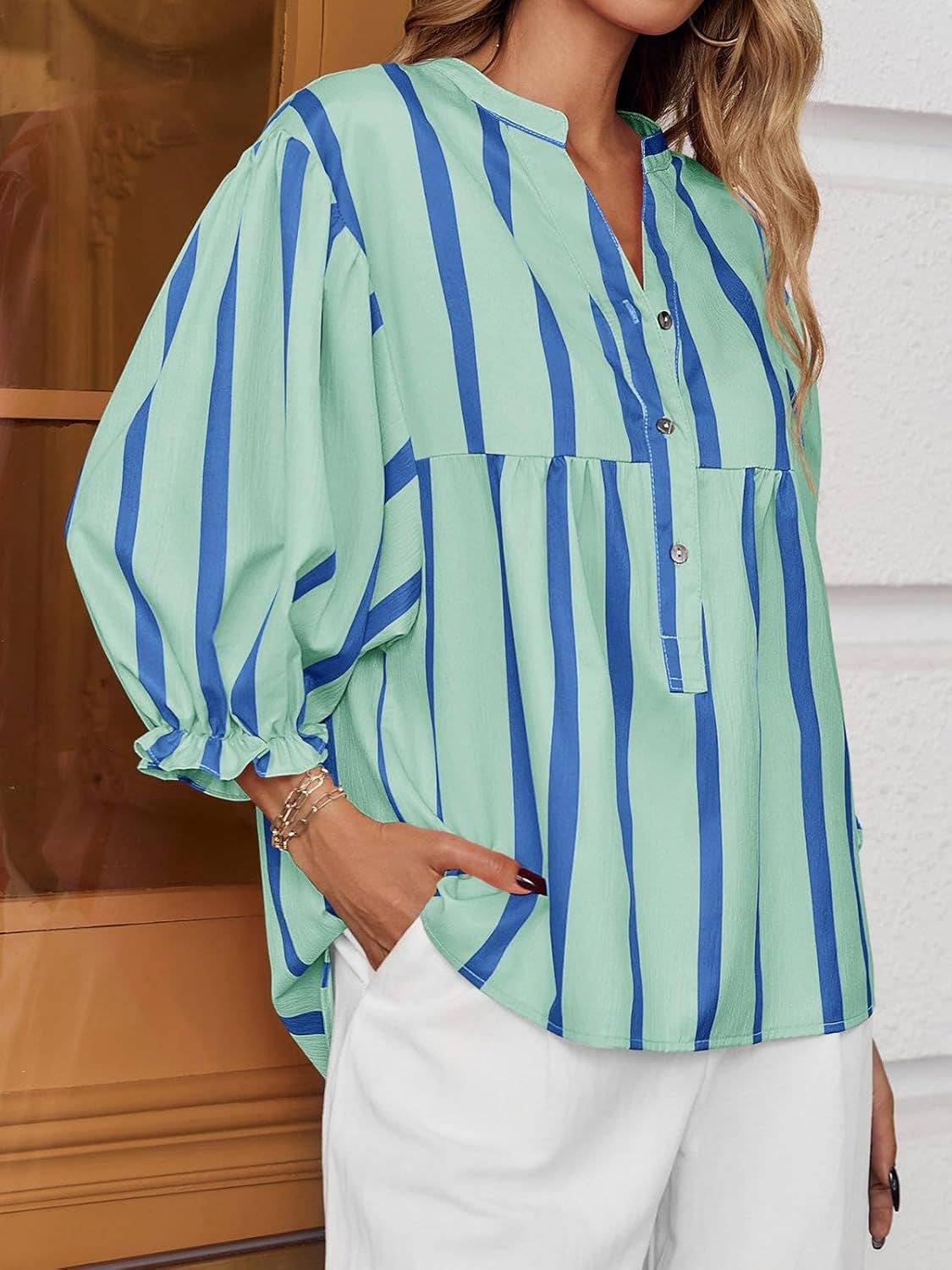 The Savannah Stripe Blouse