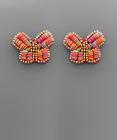 Multi Sequin Butterfly Studs