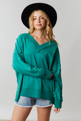 Mineral Wash Green Tara Sweatshirt