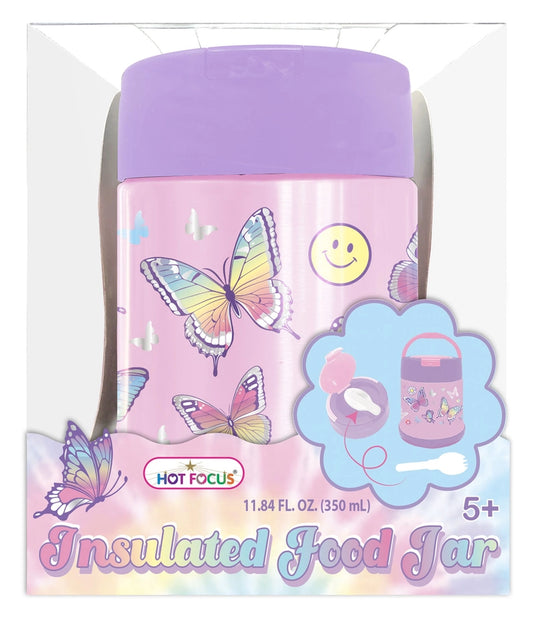 Tie Dye Butterfly Insulated Food Jar