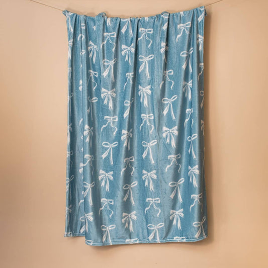 Light Blue Hannah Bow Throw