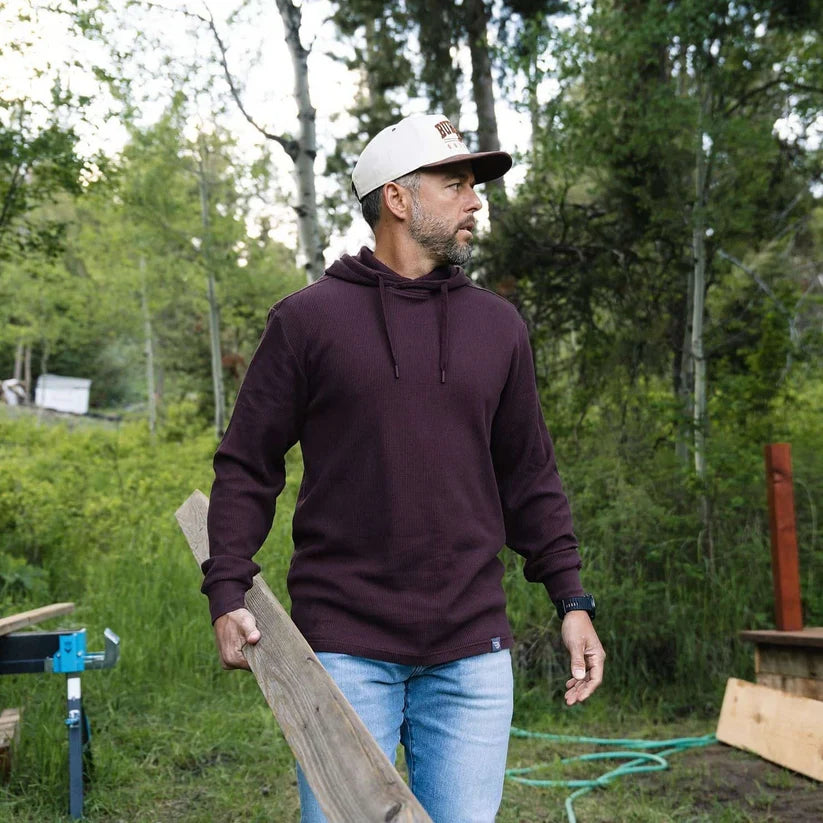 Maroon Thermal Hoodie