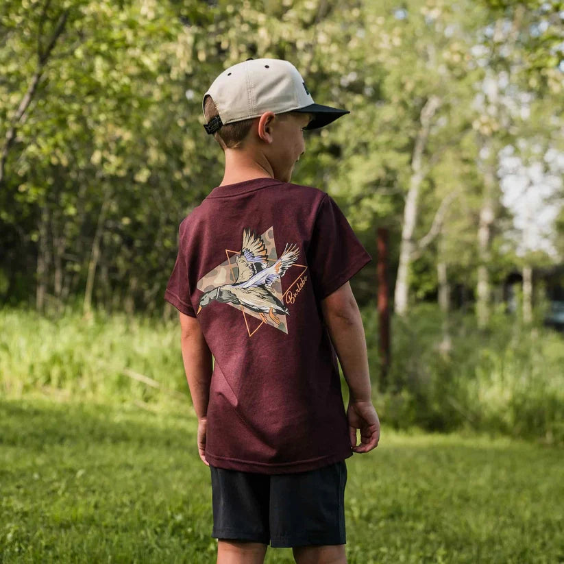 Toddler/Youth Maroon Pintail Triangle Duck Short Sleeve Tee
