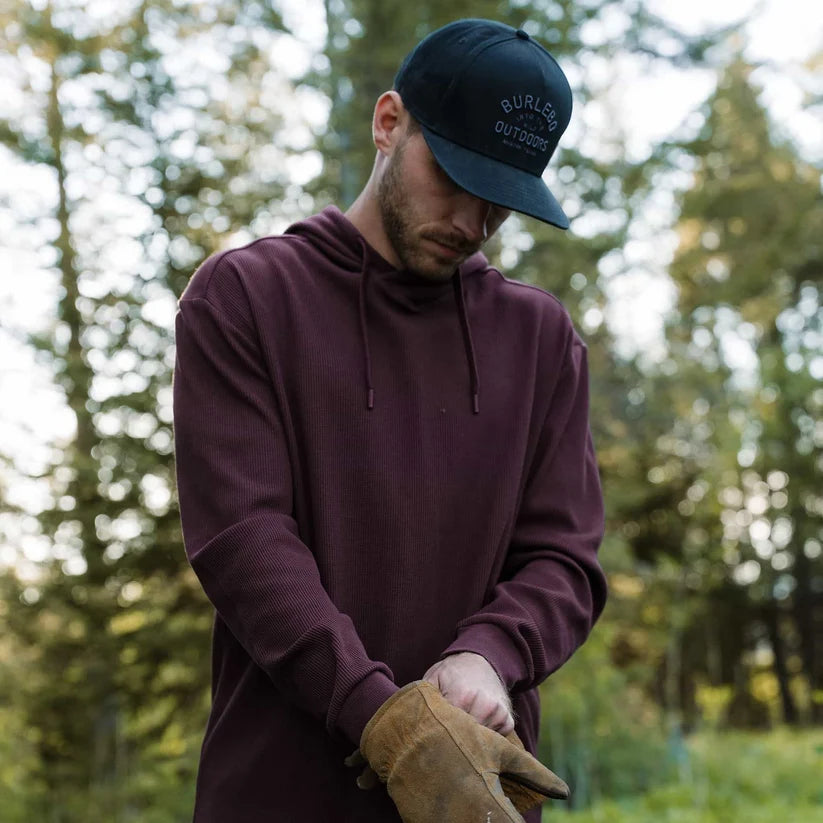Maroon Thermal Hoodie
