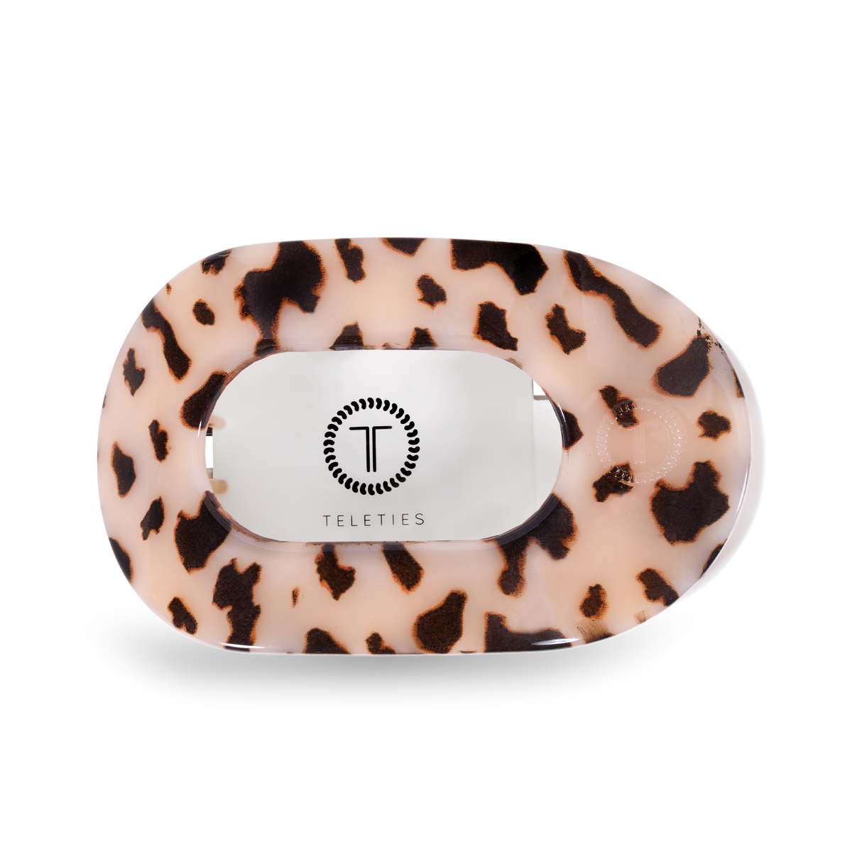 Round Flat TELETIE Clip | Large | Blonde Tortoise