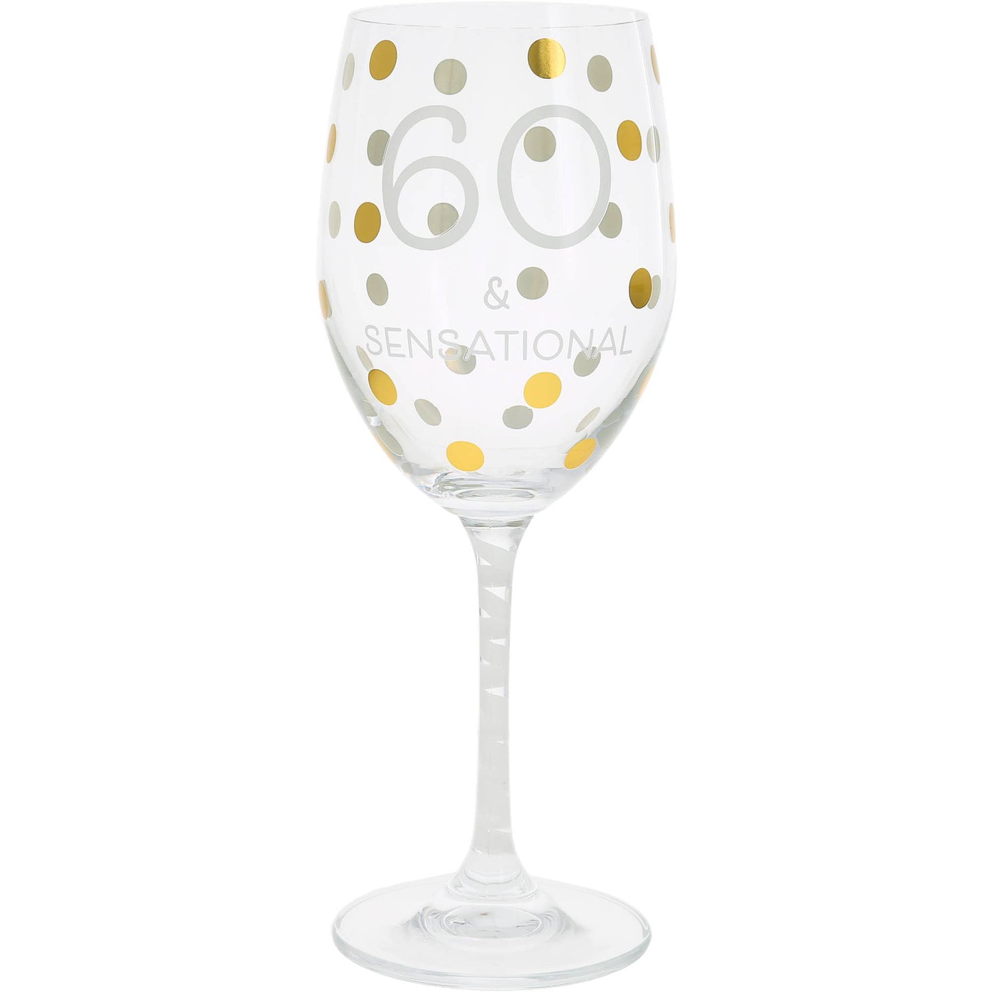 60th Gift Boxed 16 oz Crystal Wine Glass